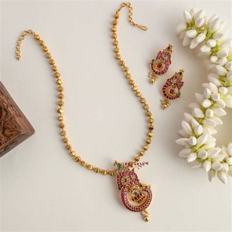 Ganesha With Lingam Kemp Pendant Chain – AJ Punnagai