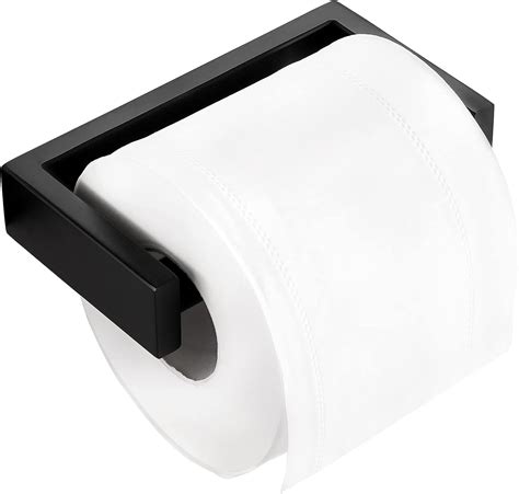 KES Black Toilet Paper Holder Bathroom Toilet Roll Holder, Spring Loaded Toilet Paper Tissue ...