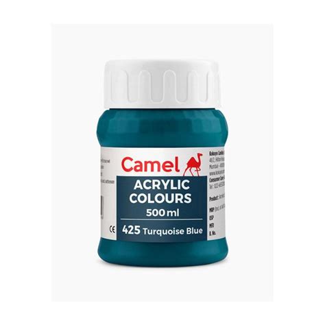 Camel Acrylic Colours Ultra Range 500 ML - Turquoise Blue | Art Lounge