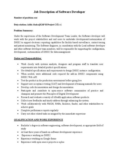 Image result for Software Developer Job Description