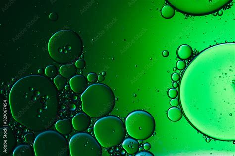 abstract green biology background, cells under microscope Stock Photo ...