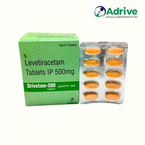 Drivetam 500 - Levetiracetam Tablets IP 500mg - Adrive Pharma