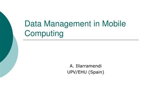 Image result for Data Management in Mobile Computing