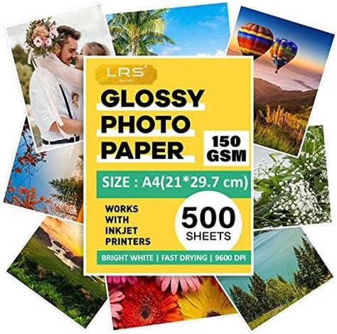 LRS Photo Paper - One Side Glossy - A4 Size - 150 GSM - Pack of 500 ...