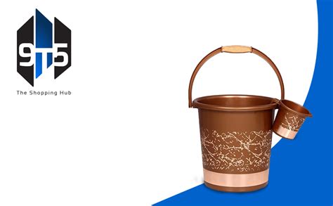 9T5 Plastic Bathroom Accessory Set with Bucket 20L, Mug 900ML and ...