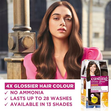 L'Oreal Paris Casting Creme Gloss Hair Color 300 Darkest Brown, 87.5 gm ...