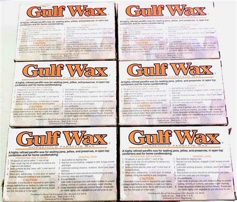 Lot of 6 Fresh 16oz Paraffin Canning Candle Gulf Wax | Buy Now with ...