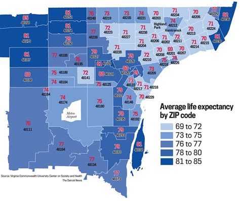 Image result for Zip Code and Life Expectancy