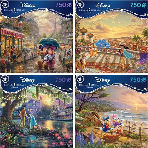 Ceaco| Thomas Kinkade Disney | 750 Piece Jigsaw Puzzle Value Pack ...