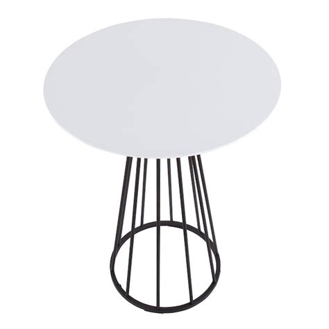 LumiSource Canary Black Steel, White Mdf Round Contemporary/Modern ...