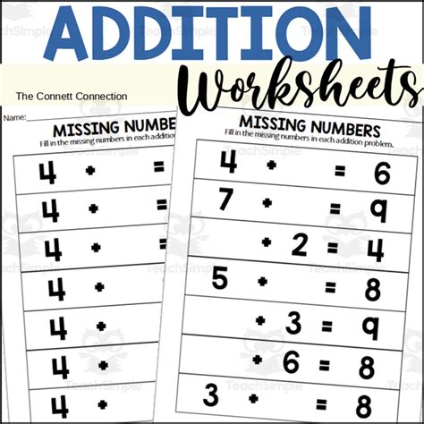 Image result for Math Missing Addend Worksheet