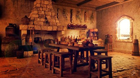 ArtStation - "Back to the Medieval" - Medieval Kitchen
