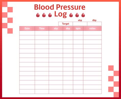 Blood Pressure Log Printable