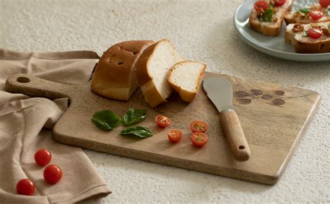 Buy Ellementry Leafy Twig Wooden Chopping Board, Vegetable & Fruits ...