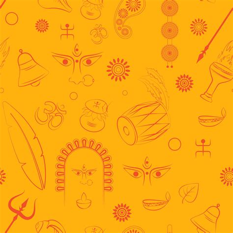 Durga Maa Symbols Wallpaper for Pooja Room - Magic Decor