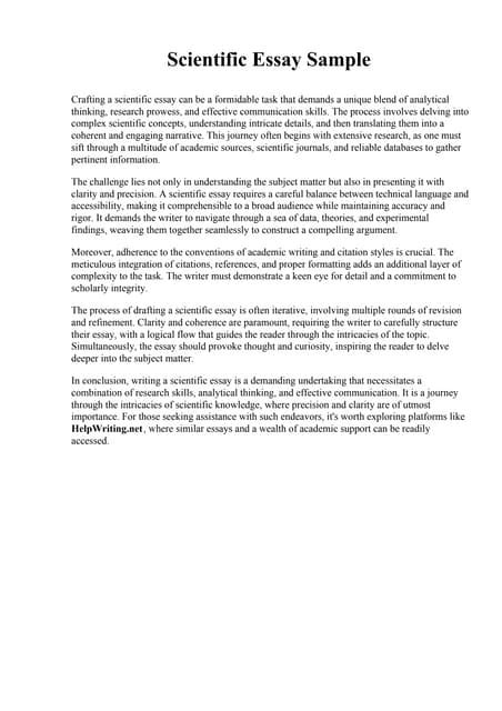 Image result for Science Writing Examples