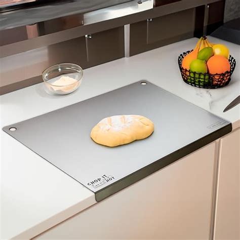 Buy 304 Stainless Steel Chopping Board with Lip for Kitchen | with 2 ...
