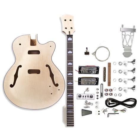 Buy The FretWire Hollow/Semi Hollow Body DIY Electric Bass Guitar Kit ...