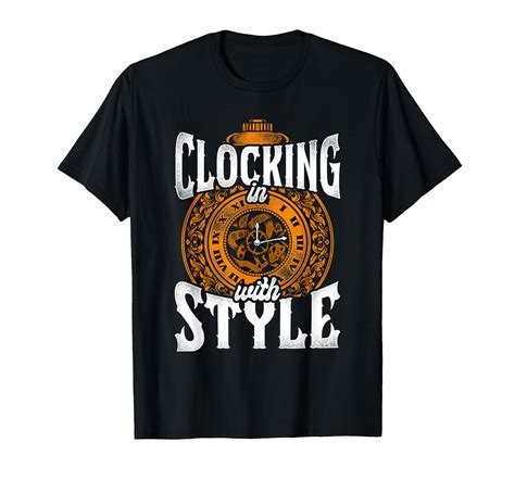Clocking In With Style Clock Repairer Antique Clock T-Shirt - Walmart.com
