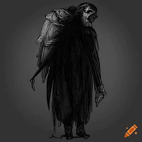 Creepy illustration of The Whistler, a folklore figure from Spanish ...