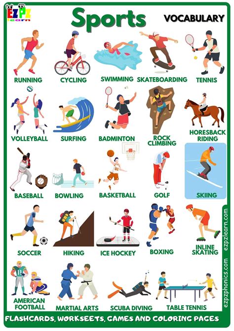 Best 12 Different Sports Names in English with Their Pictures – Artofit