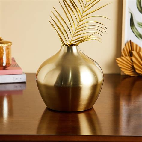 Buy Gold Rush Iron Abstract Taper Vase from Home Centre at just INR 1199.0