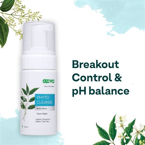 OZiva Phyto Cleanse Anti-Acne Face Wash,100 ml Price, Uses, Side ...