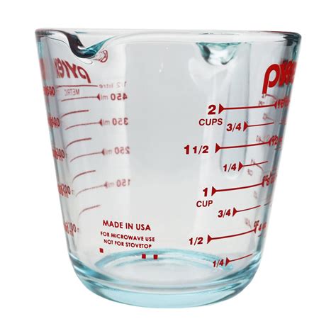 Buy Pyrex Prepware Measuring Cup Clear with Red Measurements (470 ml ...