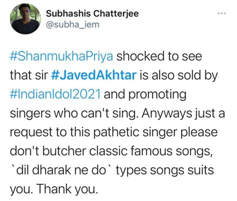 Javed Akhtar Trolled For Praising Indian Idol’s Shanmukhapriya & Giving ...