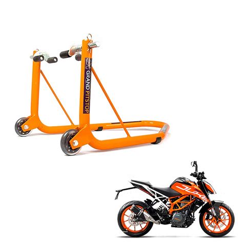 GRAND PITSTOP Orange Non Dismantable Front Paddock Stand for KTM 390 ...