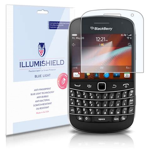 iLLumiShield - BlackBerry Bold 9900 Screen Protector with (HD) Blue ...