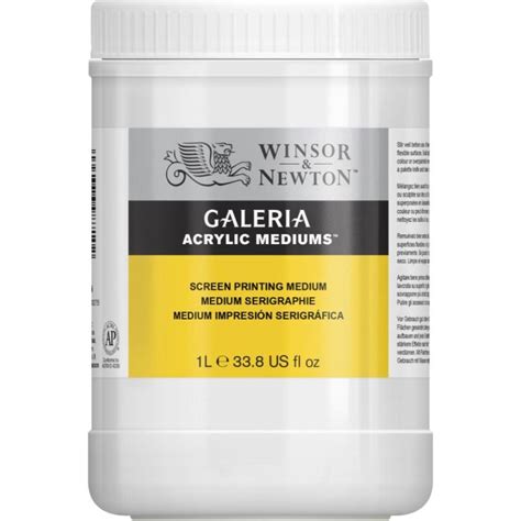 W&N Galeria Acrylic Medium Screen Printing Medium 1 L