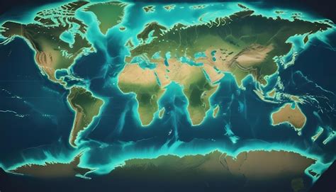 Map of World with Oceans 的图像结果