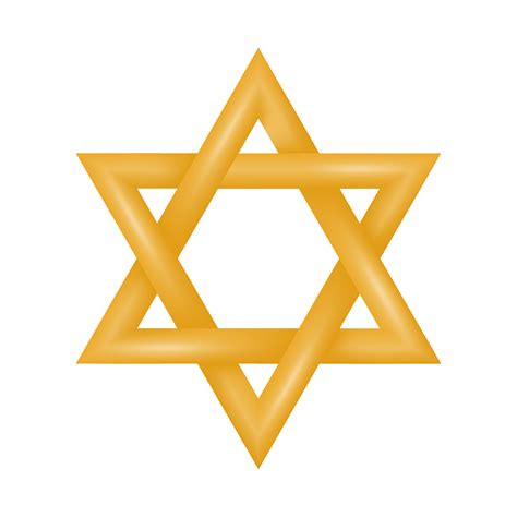 Golden six pointed Star of David. Symbol of Jewish identity and Judaism ...