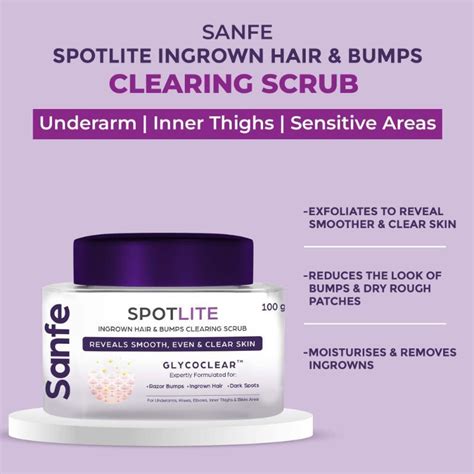 Buy Sanfe Spotlite Ingrown Hair & Bumps Clearing Body Scrub For Dark ...