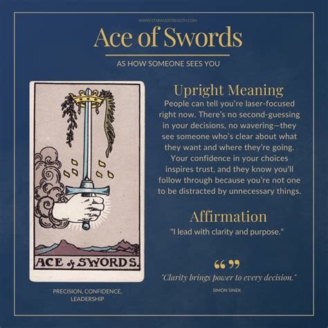 Ace Of Swords As How Someone Sees You (Upright & Reversed) - Star And ...