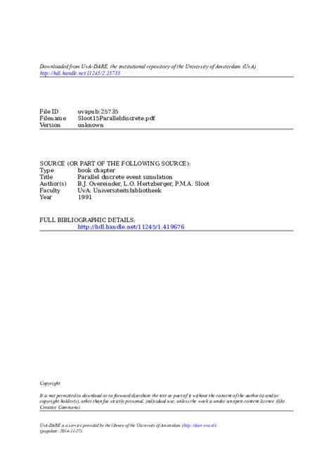 Image result for Parallel Discrete Event Simulation