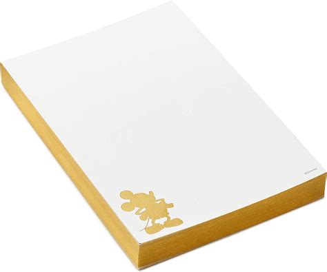 Buy Hallmark Signature Disney Notepad Gold Mickey Mouse Silhouette ...