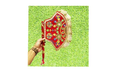 Buy Handicrafts Golden red pankhi | Decorative pankhi | Designer pakhi ...