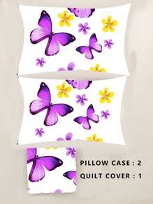 3 PiecesBedding Set (1 Duvet Cover + 2 Pillowcases, Without Quilt And ...