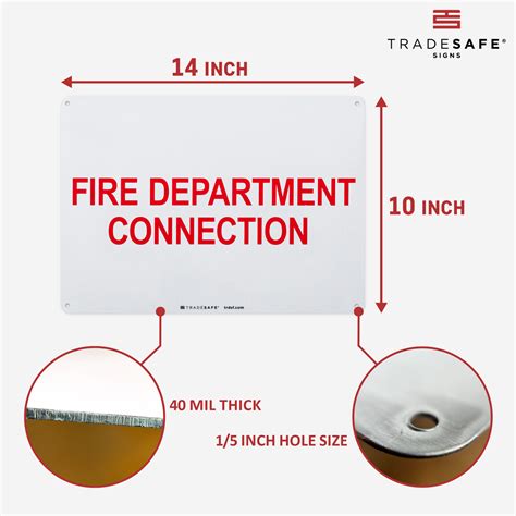 Fire Department Connection Sign - Aluminum Fire Safety Sign | TRADESAFE