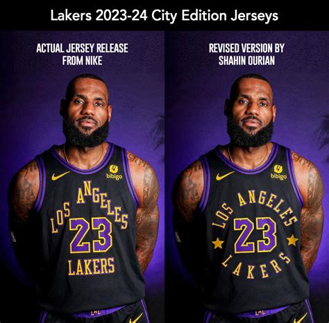 I made a change to the Lakers' new 2023-24 City Edition jerseys. Do you ...