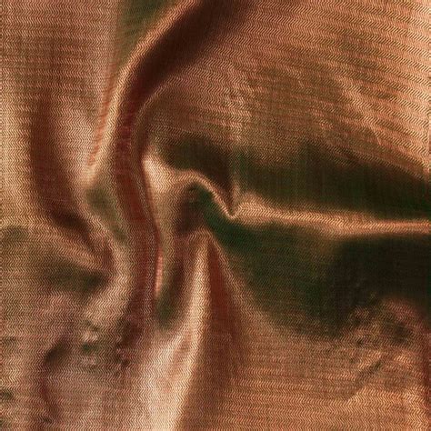 Banarasi Brocade Copper Zari Zig-Zag Hand Woven Fabric – Sanskruti