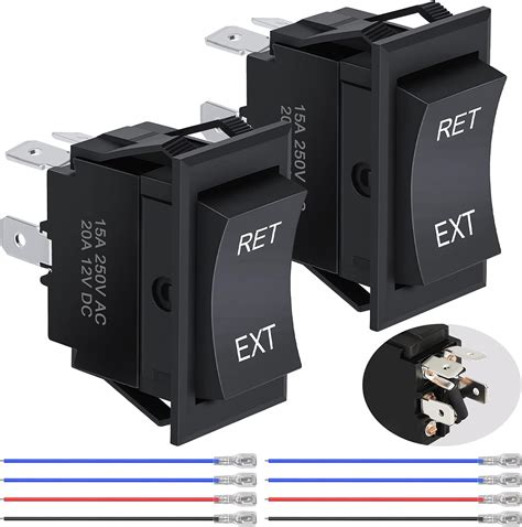 Buy Linkstyle 2Pack Jack Momentary Switch, Reverse Polarity Rocker ...