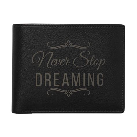 Buy TYYC Motivational Gift, Never Stop Dreaming Quote Men's Leather ...