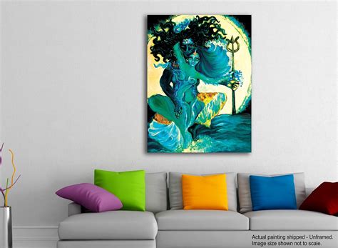Buy Tamatina Modern Art Canvas Painting - Lord Shiva - Paintings for ...