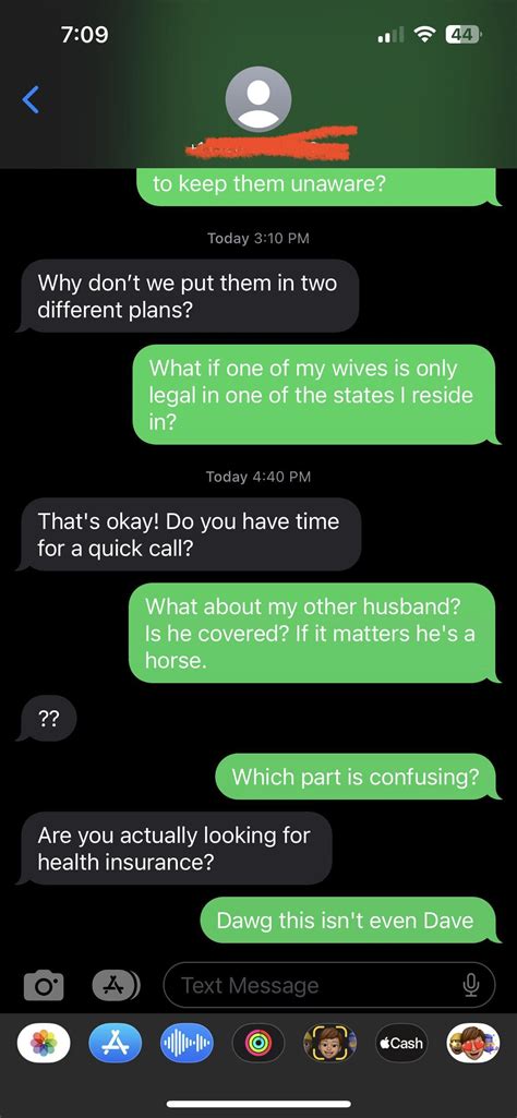 Dave’s Not Here : r/texts