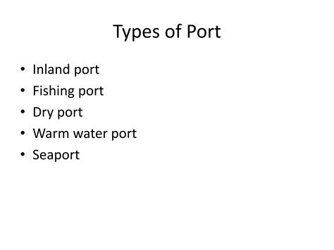 Port and Terminal Management | PPTX