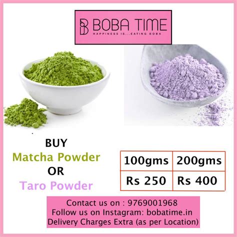 Menu at Boba Time, Bengaluru