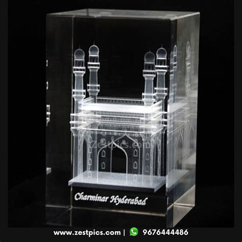 Personalized 3D Charminar Crystal Memento | Unique Hyderabad Souvenirs ...